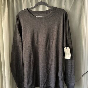 Boxercraft men’s rugby style Gray Long Sleeve Tee size medium